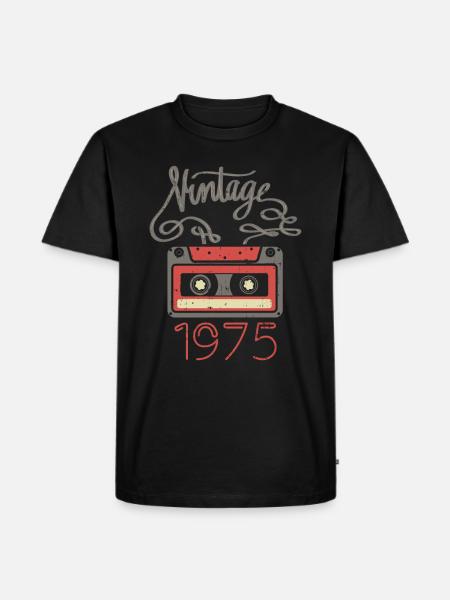 1975 Year of construction - Men's Premium Organic T-Shirt - black