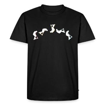 Cascade scooter avantflip scooter tour de skate - T-shirt Premium bio Homme - noir - Devant - Nico (187cm)