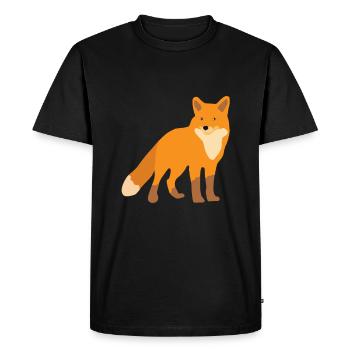 Renard sauvage - T-shirt Premium bio Homme - noir - Devant - Nico (187cm)