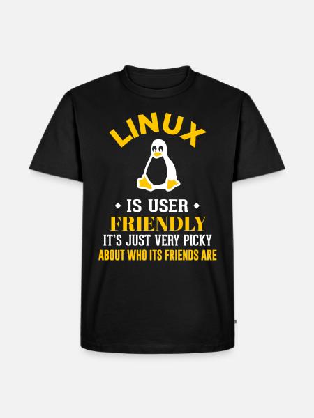 Linux Geek Coding Programmierer Nerd - Männer Premium Bio T-Shirt - Schwarz