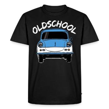 East Germany Car Trabi Retro Vintage Car - Men's Premium Organic T-Shirt - black - Front - Nico (187cm)