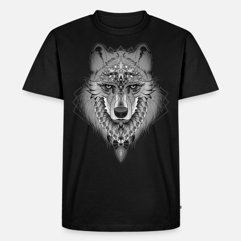 Wolf BW - T-shirt Premium bio Homme - noir