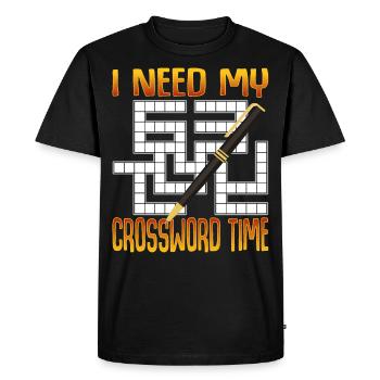Mots croisés Puzzles mots Crossword Puzzle - T-shirt Premium bio Homme - noir - Devant - Nico (187cm)
