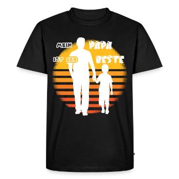 Vatertag - Männer Premium Bio T-Shirt - Schwarz - Vorne - Nico (187cm)
