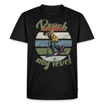 Scooters cascadeurs, astuces avec des scooters dans le skatepark - T-shirt Premium bio Homme - noir - Devant - Nico (187cm)