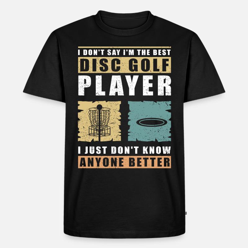 Discgolf Disc Golf Discgolfspieler Geschenk - Männer Premium Bio T-Shirt - Schwarz