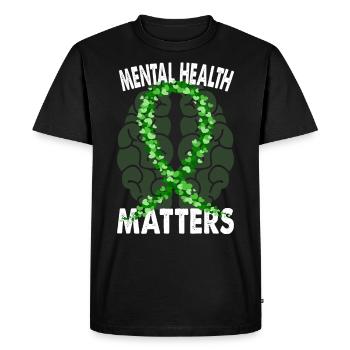 Santé mentale - Mental Health Matters - T-shirt Premium bio Homme - noir - Devant - Nico (187cm)