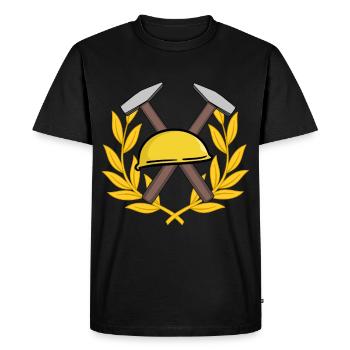 Craftsman Helmet Hammer Construction Site Professions Job - Men's Premium Organic T-Shirt - black - Front - Nico (187cm)