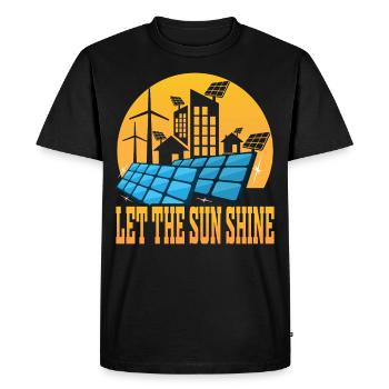 Let the Sun Shine Solar Renewable Energy - Men's Premium Organic T-Shirt - black - Front - Nico (187cm)