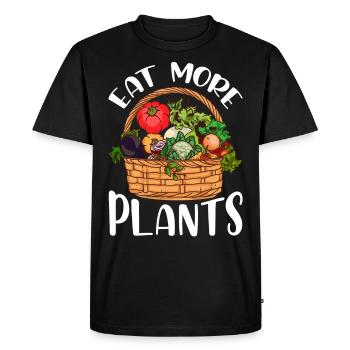 Vegan Vegetable Vegan Vegetarian Plants Food - Men's Premium Organic T-Shirt - black - Front - Nico (187cm)