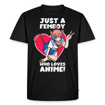Femboy Anime Cosplay - Femboy Outfit Idée cadeau - T-shirt Premium bio Homme - noir - Devant - Nico (187cm)