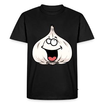 Ail Légumes Knobi Oignon Cuisson Cuisine Santé - T-shirt Premium bio Homme - noir - Devant - Nico (187cm)