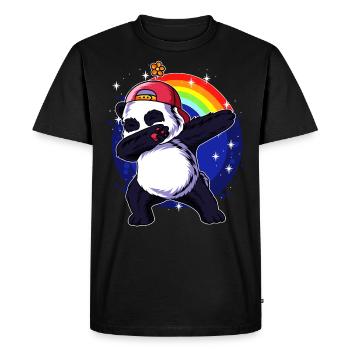 Dabbing Panda Dab Panda Bear Dancing Gift - Men's Premium Organic T-Shirt - black - Front - Nico (187cm)