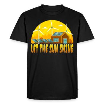 Let the Sun Shine Solar Renewable Energy - Men's Premium Organic T-Shirt - black - Front - Nico (187cm)
