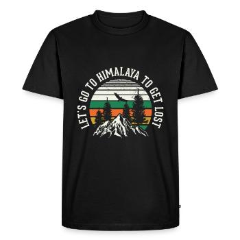 Himalayas Asia Everest Nepal - Men's Premium Organic T-Shirt - black - Front - Nico (187cm)