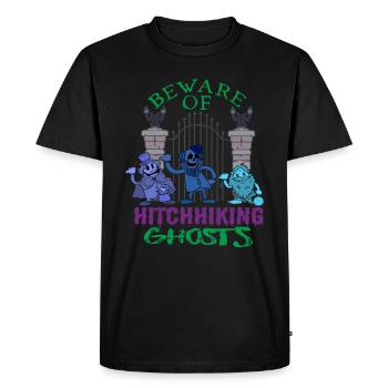 Méfiez-vous des fantômes auto-stop Costume d’Halloween - T-shirt Premium bio Homme - noir - Devant - Nico (187cm)