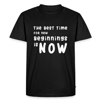 Spring Spring Feelings New Beginnings Gift - Men's Premium Organic T-Shirt - black - Front - Nico (187cm)
