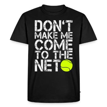 Joueur de tennis Underestimate Old Man Tennis Racquet - T-shirt Premium bio Homme - noir - Devant - Nico (187cm)