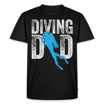 Diving Dad - Diver Father Swimming Snorkeling - Men's Premium Organic T-Shirt - black - Front - Nico (187cm)