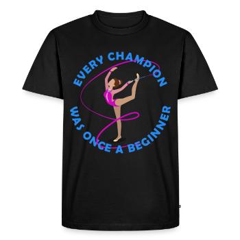 Gymnastique rythmique - T-shirt Premium bio Homme - noir - Devant - Nico (187cm)