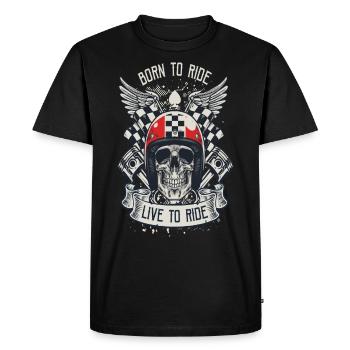 Motorcycle Motorcycle Sayings Biker Motorcyclist - Men's Premium Organic T-Shirt - black - Front - Nico (187cm)