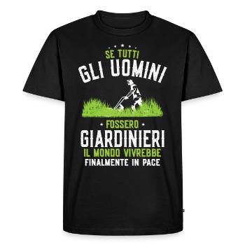 Giardiniere Giardinaggio Uomo Giardino - T-shirt Premium bio Homme - noir - Devant - Nico (187cm)