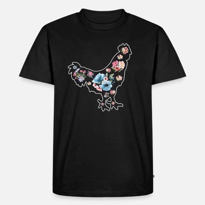 Hühner - Männer Premium Bio T-Shirt - Schwarz
