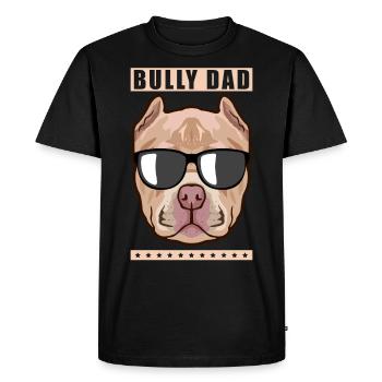 Bully Dad American Bully Dog Owner Gift - Men's Premium Organic T-Shirt - black - Front - Nico (187cm)