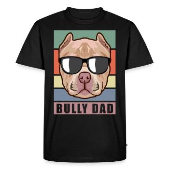 Bully Dad American Bully | Dog Owner Gift - Men's Premium Organic T-Shirt - black - Front - Nico (187cm)