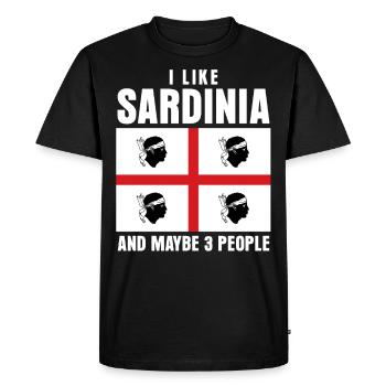 Vacances en Sardaigne Sardaigne - T-shirt Premium bio Homme - noir - Devant - Nico (187cm)