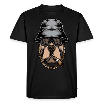 Bulldog Bulldogs Shirt English Bulldog - Men's Premium Organic T-Shirt - black - Front - Nico (187cm)