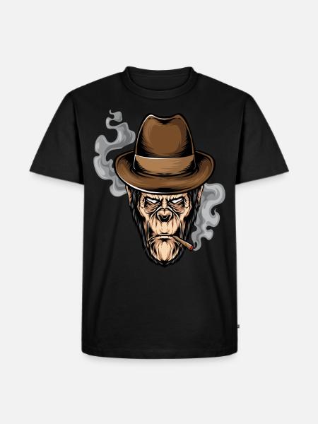 monkey - Men's Premium Organic T-Shirt - black