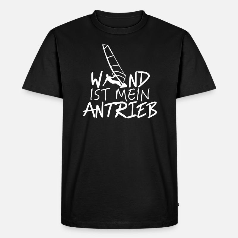 Windsurfen Motivationsspruch Windsurfer - Männer Premium Bio T-Shirt - Schwarz