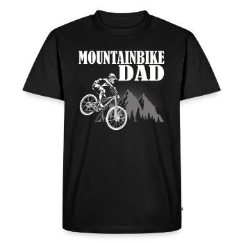 Mountain Bike Dad - Männer Premium Bio T-Shirt - Schwarz - Vorne - Nico (187cm)