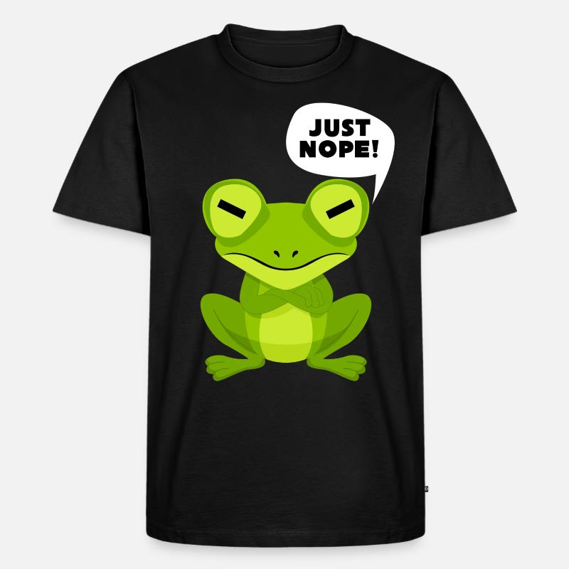 Frosch Spruch - Just Nope! - Männer Premium Bio T-Shirt - Schwarz