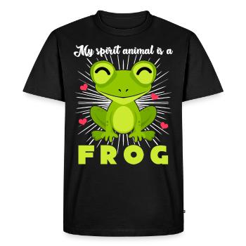 Frog Frogs - Men's Premium Organic T-Shirt - black - Front - Nico (187cm)