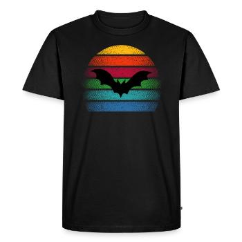 Bat Vampire Bats Animal Bat Night Spirit - Men's Premium Organic T-Shirt - black - Front - Nico (187cm)