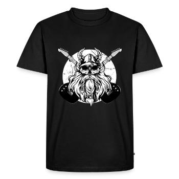 Guitars Viking - Heavy Metal | Viking Walhalla - Men's Premium Organic T-Shirt - black - Front - Nico (187cm)