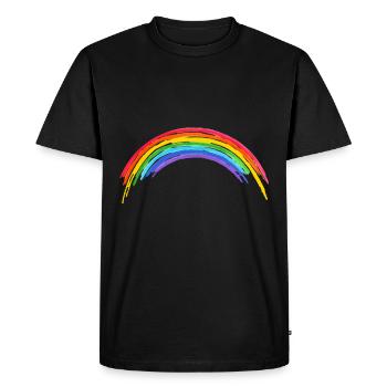 Arc-en-ciel Enfants Scolarisation - T-shirt Premium bio Homme - noir - Devant - Nico (187cm)