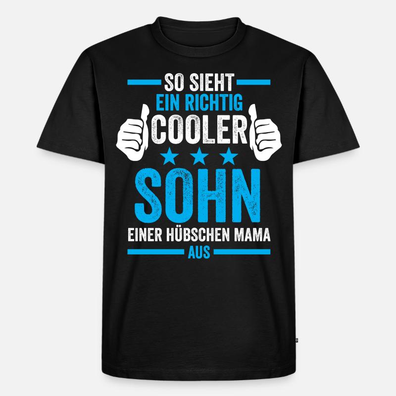 Cooler Sohn Geschenk - Männer Premium Bio T-Shirt - Schwarz