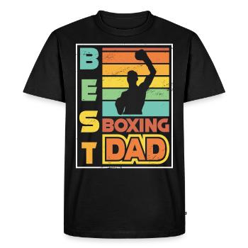 Papa jour Meilleur Boxe Papa Boxer Papa - T-shirt Premium bio Homme - noir - Devant - Nico (187cm)