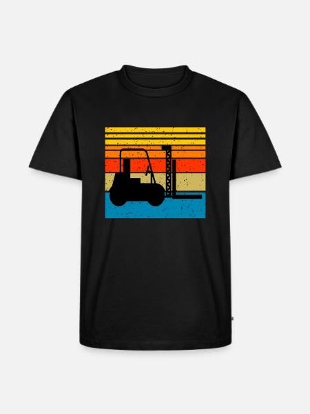 Staplerfahrer Gabelstaplerfahrer Stapler Hubwagen - Männer Premium Bio T-Shirt - Schwarz