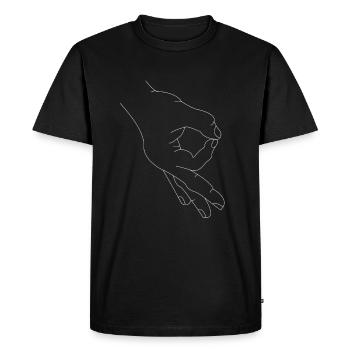 Looked In Pure Watching Dino Retro Meme - Men's Premium Organic T-Shirt - black - Front - Nico (187cm)
