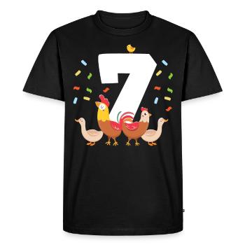 7th Baby Birthday - Men's Premium Organic T-Shirt - black - Front - Nico (187cm)