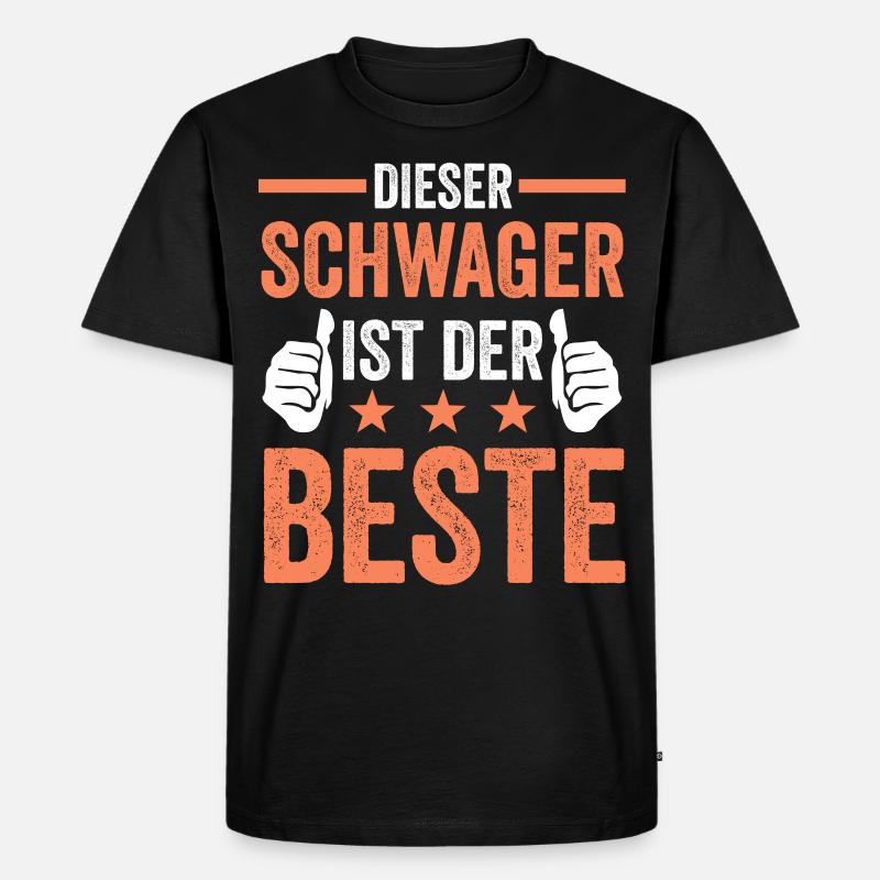 Bester Schwager Geschenk - Männer Premium Bio T-Shirt - Schwarz