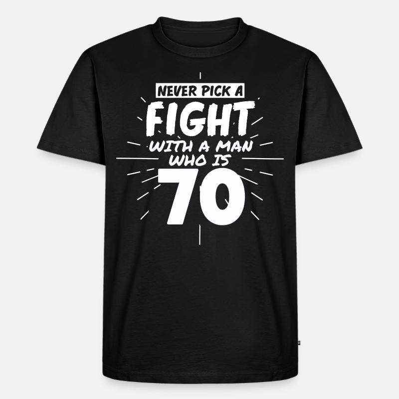 70.Geburtstag Männer 70 Jahre alt Mann - Männer Premium Bio T-Shirt - Schwarz