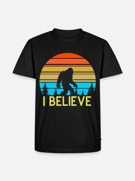 I Believe Bigfoot - Men's Premium Organic T-Shirt - black