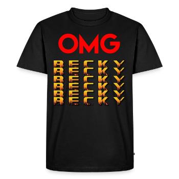 OMG OMG - T-shirt Premium bio Homme - noir - Devant - Nico (187cm)