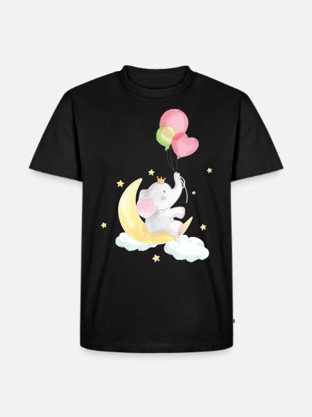 Cute Elephant Baby - Men's Premium Organic T-Shirt - black