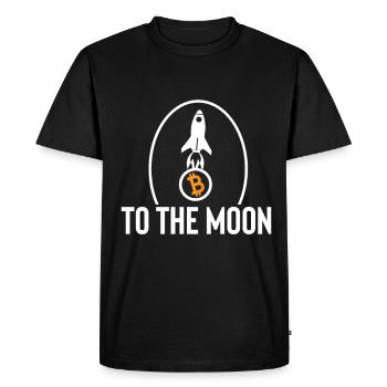 Bitcoin To The Moon Crypto Trader BTC - Men's Premium Organic T-Shirt - black - Front - Nico (187cm)